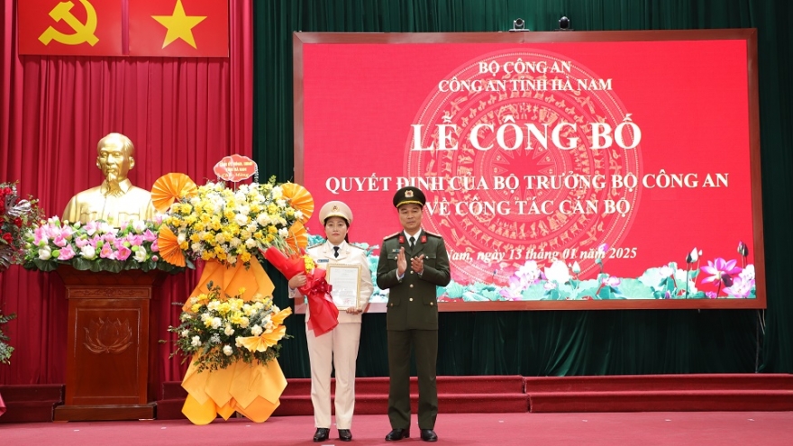 Thượng tá Đỗ Thị Thu Hiền giữ chức Phó Giám đốc Công an tỉnh Hà Nam