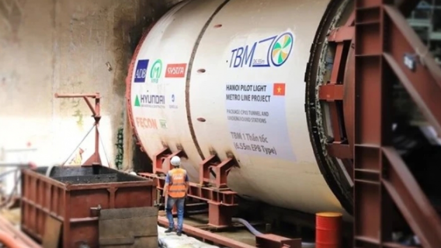 Hanoi’s metro project sees 647m of tunnels completed thus far