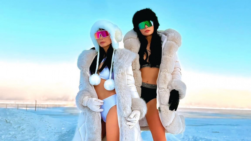 Sao Việt 27/2: Thúy Hằng - Thúy Hạnh diện bikini giữa thời tiết -17 độ C