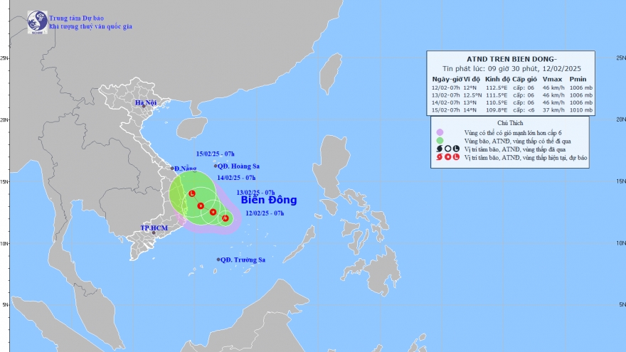 Các tỉnh từ Quảng Ngãi đến Kiên Giang chủ động ứng phó với áp thấp trên Biển Đông