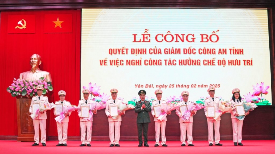 16 lãnh đạo công an cấp phòng và cấp huyện ở Yên Bái nghỉ hưu trước tuổi