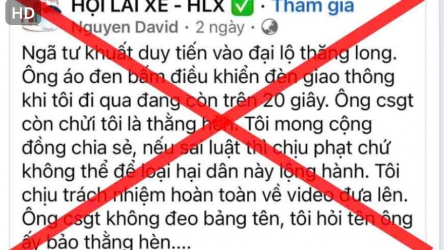 Công an TP Hà Nội khẳng định thông tin "tự ý điều chỉnh đèn giao thông" là tin giả