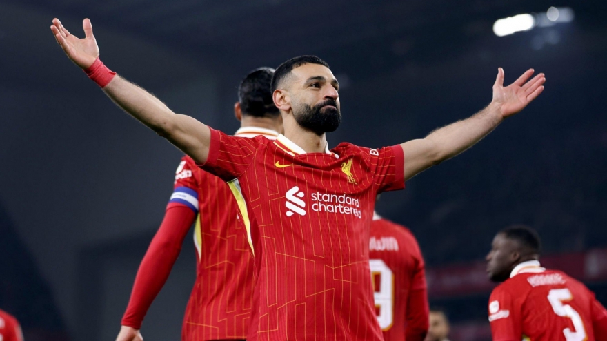 Cuộc đua Vua phá lưới Ngoại hạng Anh 2024/2025 mới nhất: Salah "vô đối"