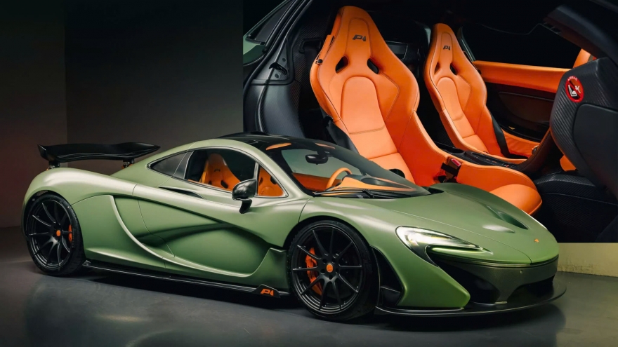 Bán đấu giá chiếc McLaren P1 duy nhất trên thế giới màu xanh lá cây Satin Camo