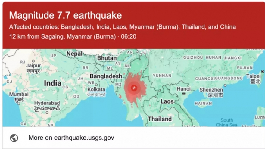 Trận động đất ở Myanmar có thể có cường độ thực tế lên tới 8,2 độ?