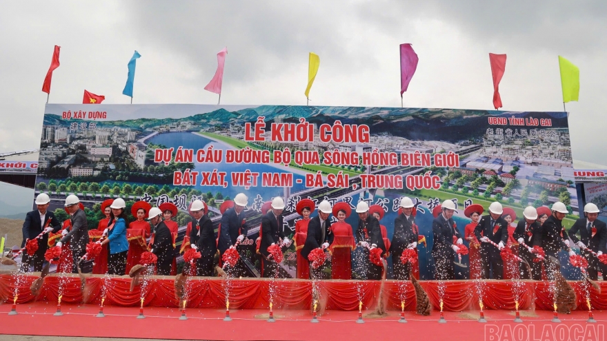 Vietnam and China break ground on border bridge over the Red River