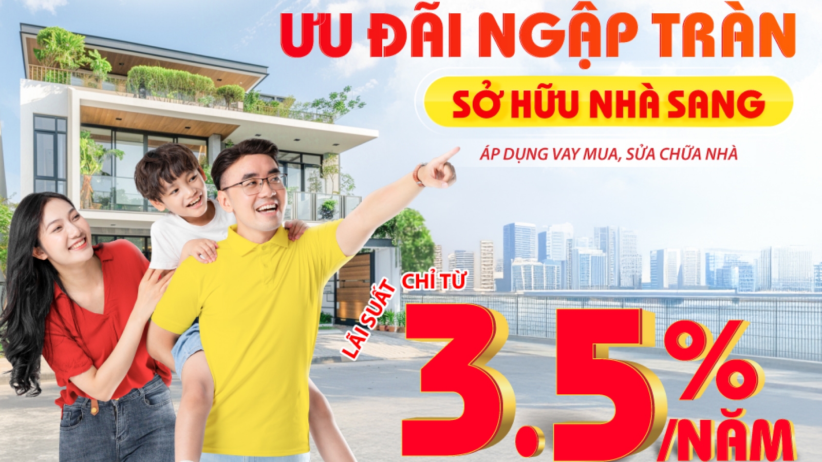 Mua nhà không khó với ưu đãi cực to: Lãi suất từ 3,5% với 50 năm thời hạn