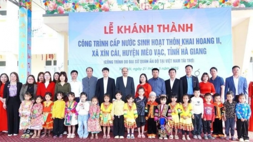 Indian-funded project brings clean water to Ha Giang's border residents