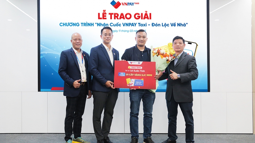 VNPAY Taxi "chơi lớn": Trao 1 lượng vàng SJC cho Tài xế xuất sắc khu vực Bắc-Trung-Nam