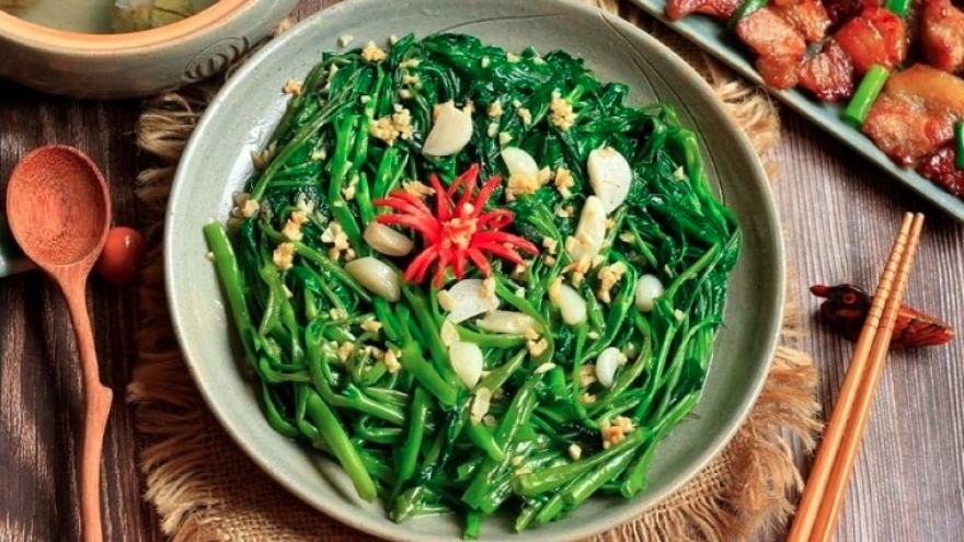 Vietnamese water spinach named among world's Top 100 vegetable dishes