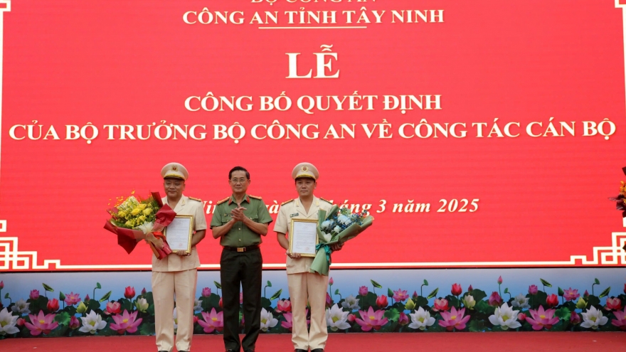 Thượng tá Lê Văn Thuận, Thượng tá Lê Trung Ái làm Phó Giám đốc Công an Tây Ninh