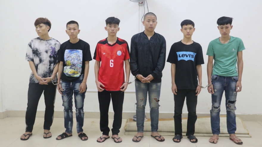 Nghệ An bắt giữ 6 đối tượng mang hung khí đi trộm cắp tài sản