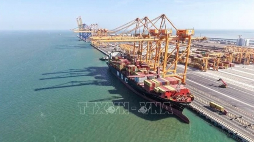 First commercial ship docks at new berths in Hai Phong