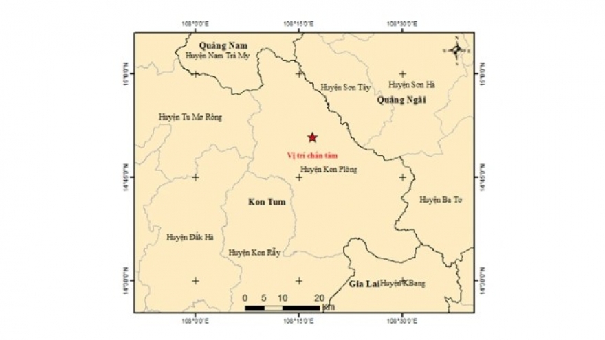 26 earthquakes recorded in March in Kon Tum, Quang Nam