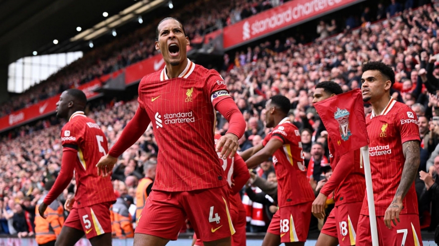 Liverpool có thể vô địch sớm ở vòng 33 Ngoại hạng Anh 2024/2025