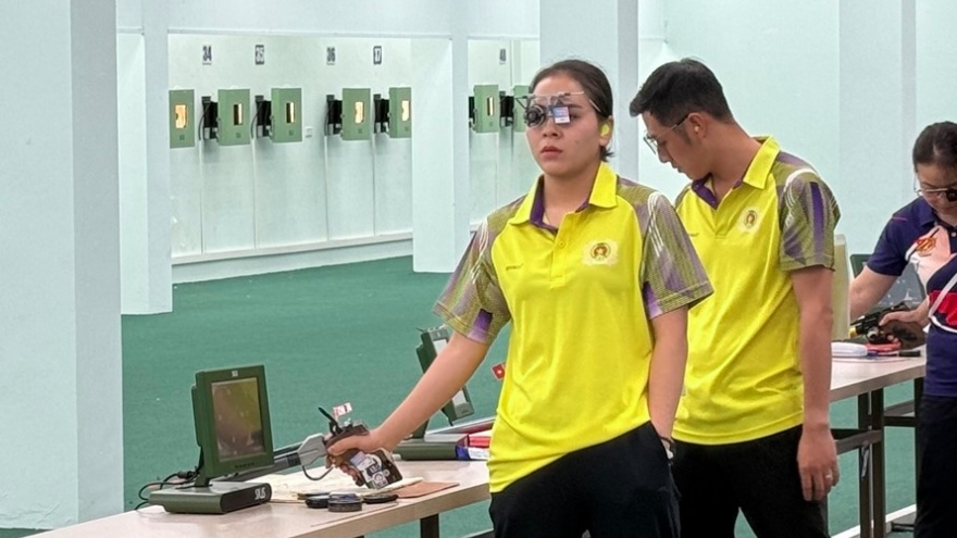 Trinh Thu Vinh ranks eighth in women's 10m air pistol global standings