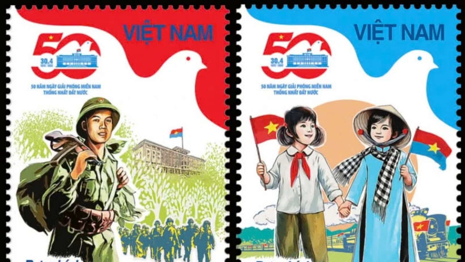 Special stamp collection launched to celebrate 50 years of national reunification