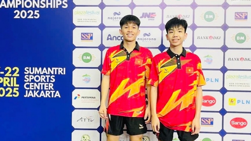 Vietnamese duo claims gold at Southeast Asian Table Tennis Championships