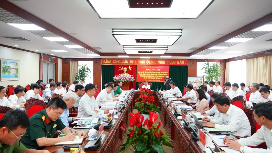 Thường trực Ban Bí thư Trần Cẩm Tú làm việc tại Tỉnh uỷ Hải Dương