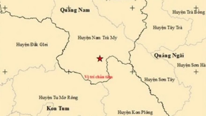 Five earthquakes shake Quang Nam and Kon Tum