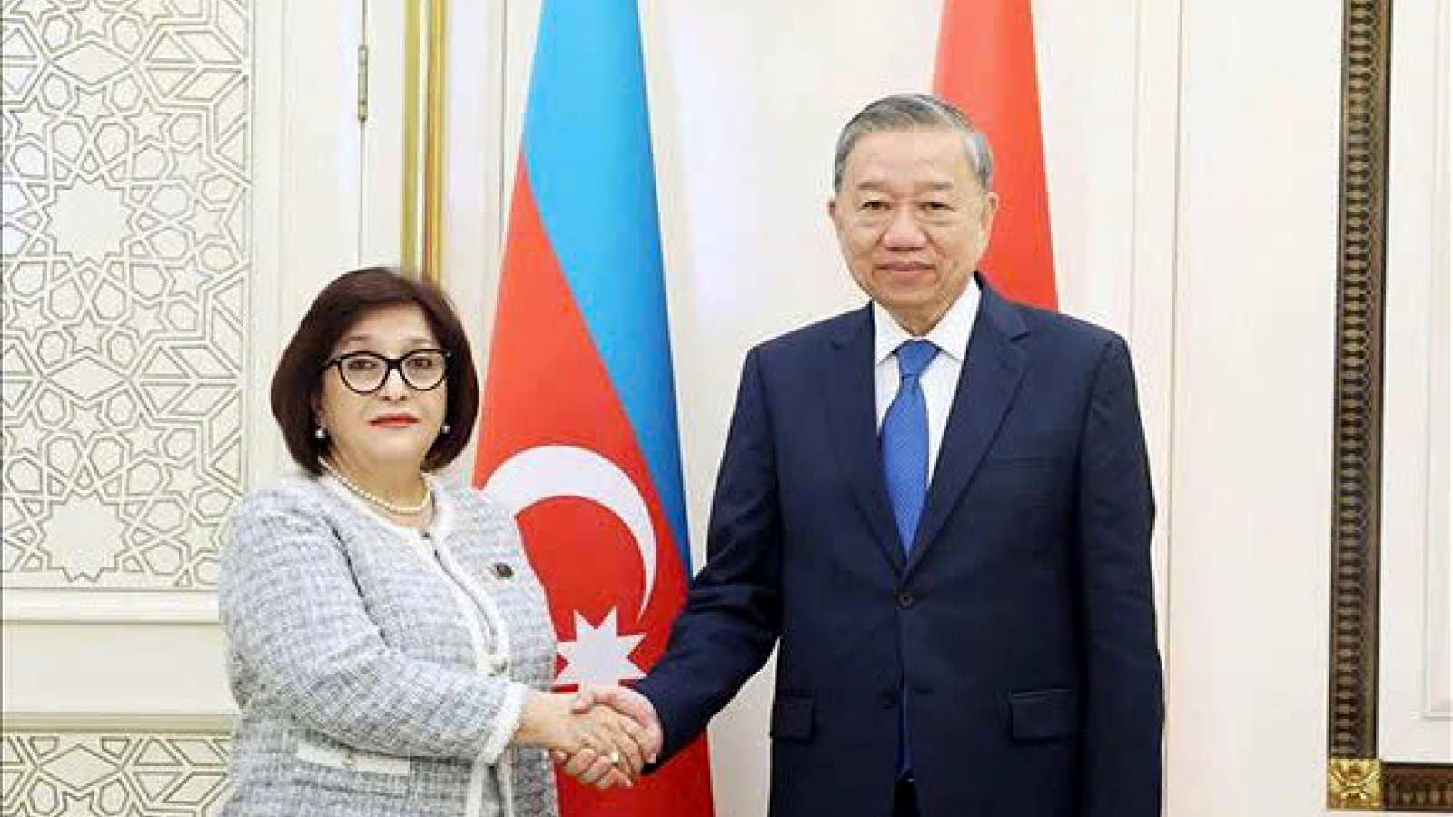 Party chief To Lam meets Azerbaijan parliament leader Sahiba Gafarova