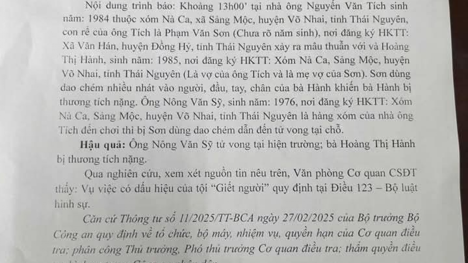Con rể chém mẹ vợ và hàng xóm, 1 người tử vong