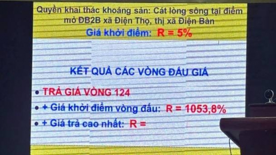 Khởi tố vụ đấu giá mỏ cát tăng 308 lần ở Quảng Nam
