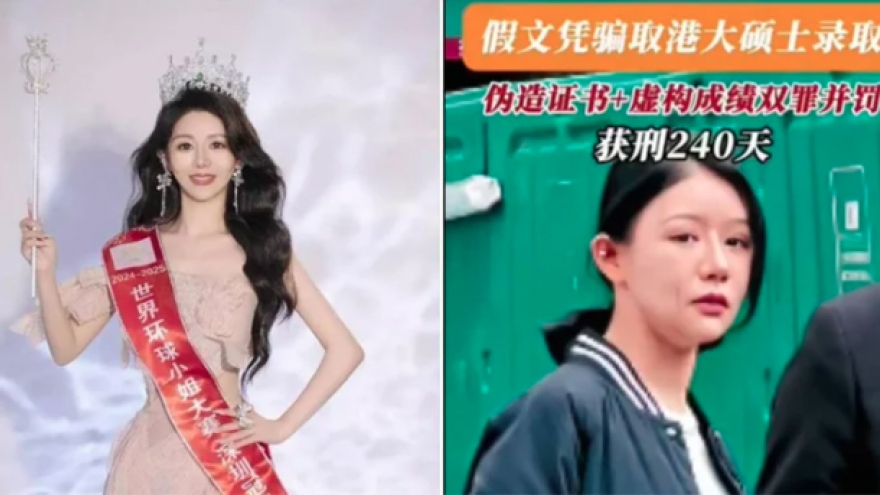 Dùng bằng giả học thạc sỹ, hoa khôi Trung Quốc đi tù 8 tháng