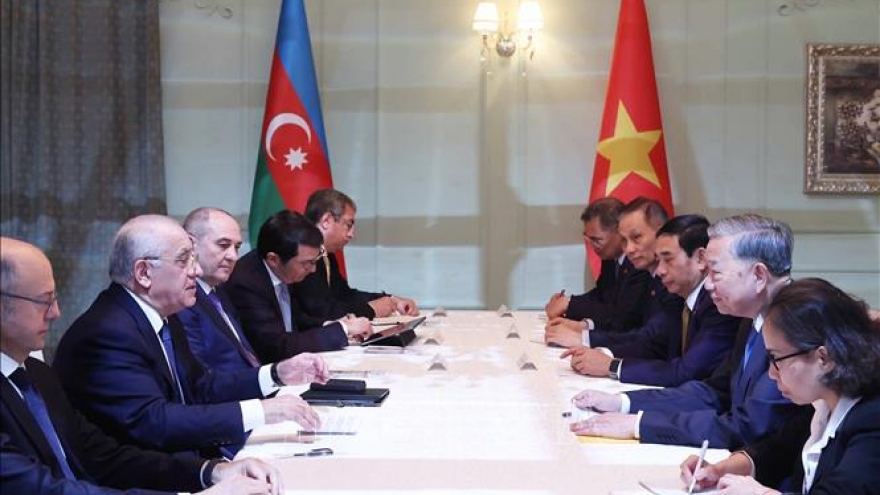 Tổng Bí thư Tô Lâm hội kiến với Thủ tướng Azerbaijan Ali Asadov