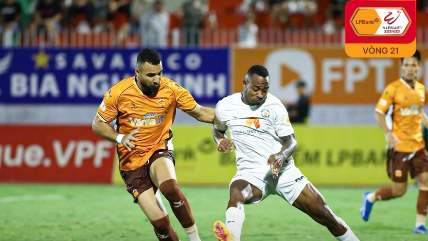 Kết quả vòng 21 V-League 2024/2025: HAGL và Thanh Hóa thua đáng tiếc
