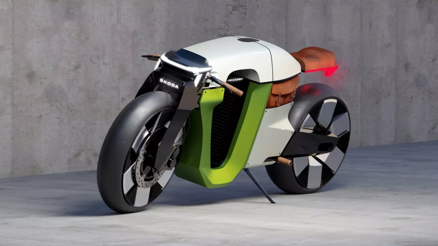 Mẫu xe café racer điện đầy cá tính hồi sinh chiếc mô tô Skoda từ năm 1899