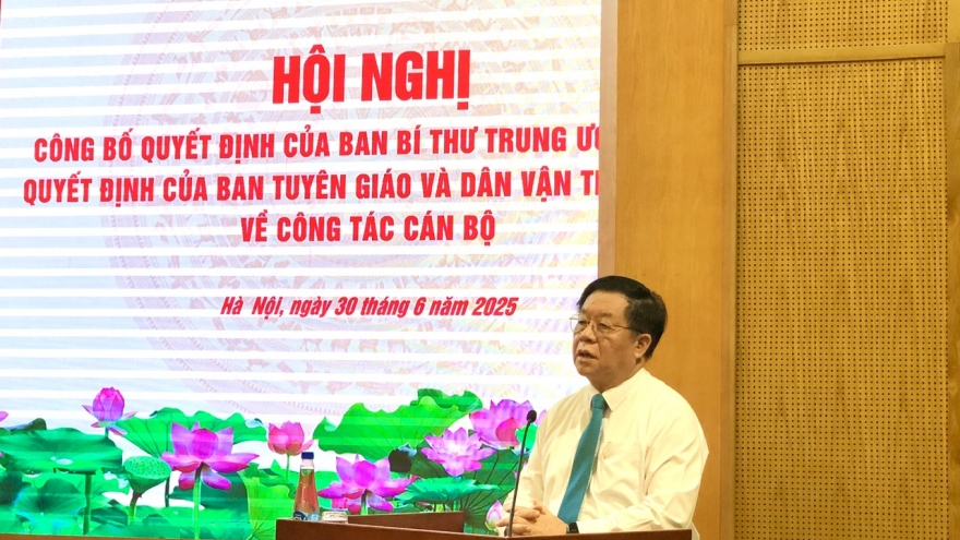 Ông Trần Thanh Lâm giữ chức Phó trưởng Ban Tuyên giáo và Dân vận Trung ương