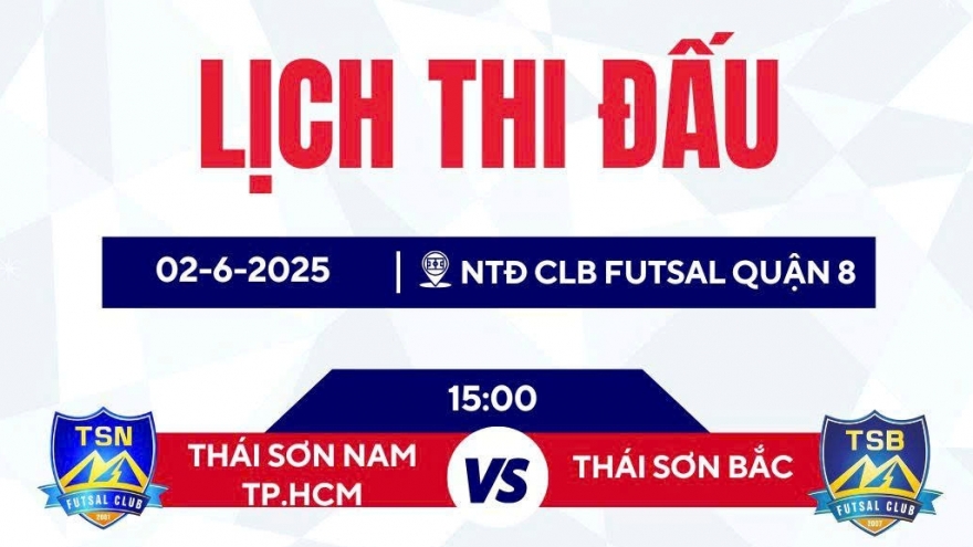 Lịch thi đấu và trực tiếp Futsal HDBank VĐQG 2025 hôm nay 2/6