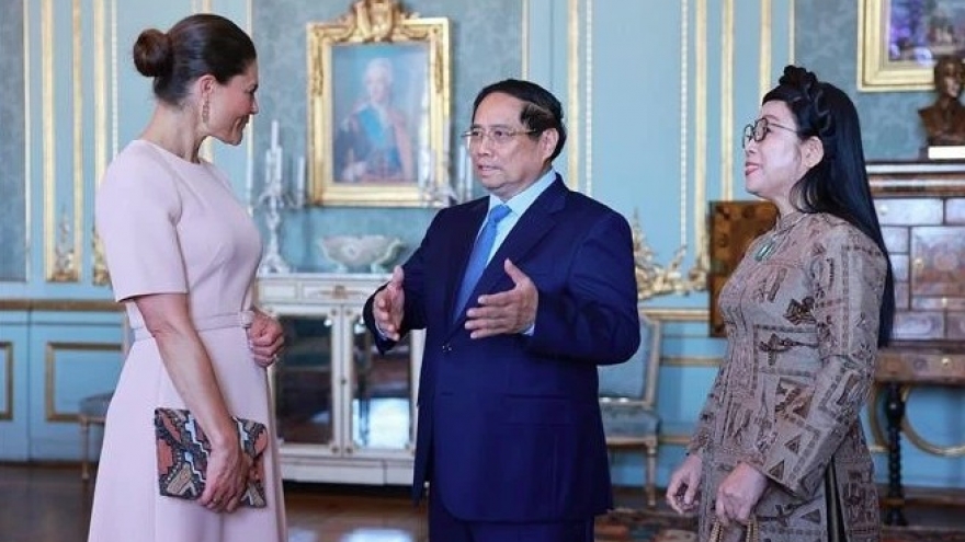 PM meets with Crown Princess of Sweden, her spouse