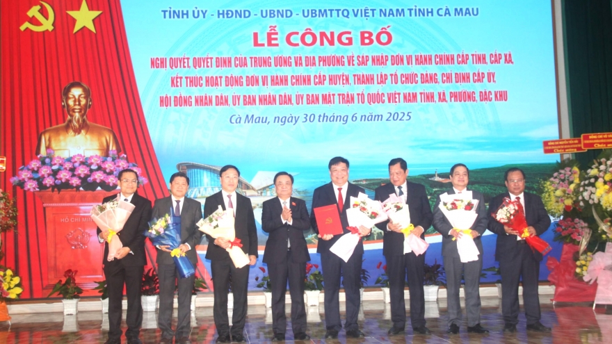 Ban Thường vụ Tỉnh uỷ Cà Mau nhiệm kỳ 2020 - 2025 gồm 20 đồng chí