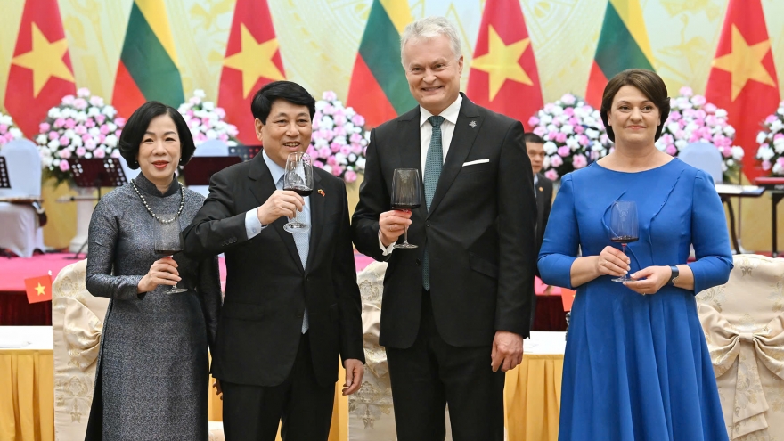 Chủ tịch nước Lương Cường chủ trì chiêu đãi chính thức Tổng thống Litva