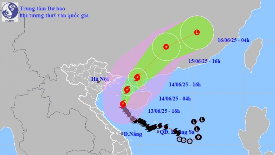 Bão số 1 giật cấp 14 di chuyển nhanh theo hướng Bắc