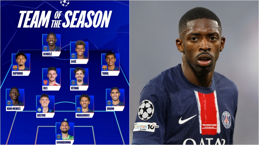 Đội hình tiêu biểu Cúp C1 châu Âu 2024/2025: Yamal sánh cánh bên dàn sao PSG