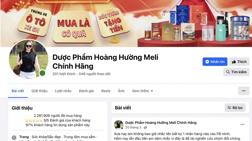 "Dược phẩm Hoàng Hường Meli chính hãng" bị Bộ Y tế đề nghị xử lý vi phạm