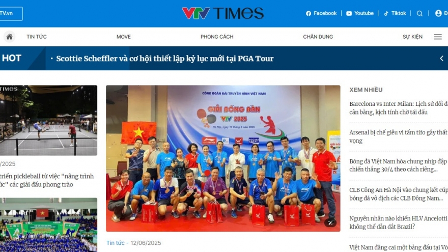 VTV Times ra mắt chuyên trang thể thao