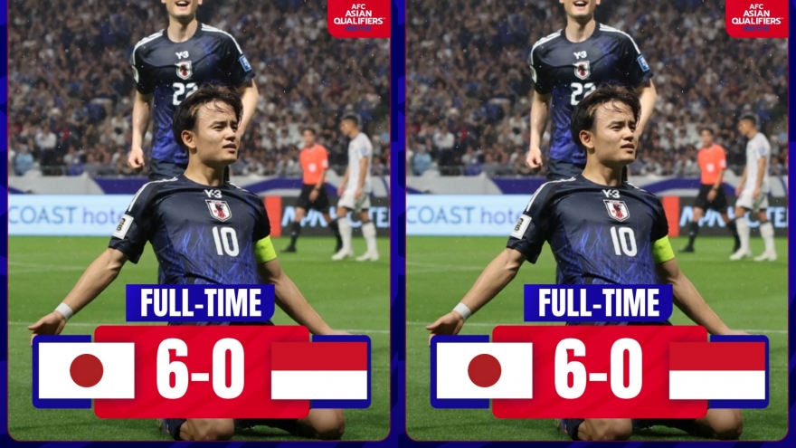 Kết quả vòng loại World Cup 2026 hôm nay 10/6: Indonesia thua 0-6 Nhật Bản