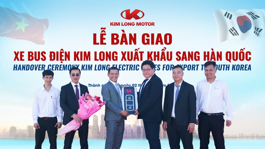 Xe buýt điện Kimlong do Việt Nam sản xuất sẽ lăn bánh ở Hàn Quốc