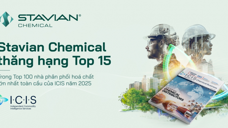 Stavian lọt top 15 toàn cầu theo bảng xếp hạng ICIS 2025