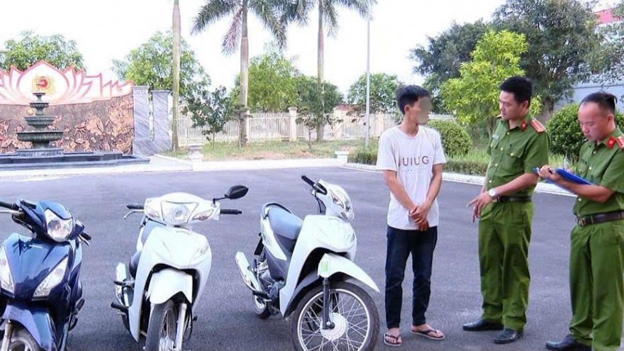 Trộm xe trong tích tắc, hai đối tượng bị bắt sau một ngày gây án