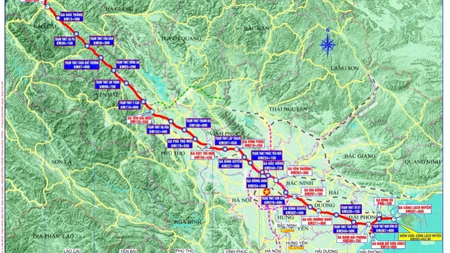 Hưng Yên giải phóng mặt bằng phục vụ dự án đường sắt Lào Cai - Hà Nội - Hải Phòng