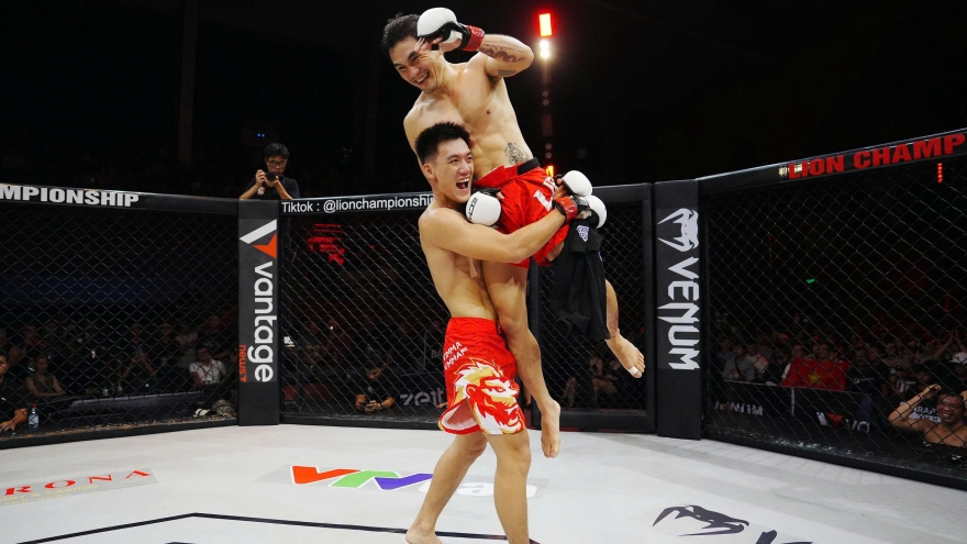 Lion Championship 24: VĐV Việt Nam áp đảo các võ sĩ Trung Quốc và Campuchia