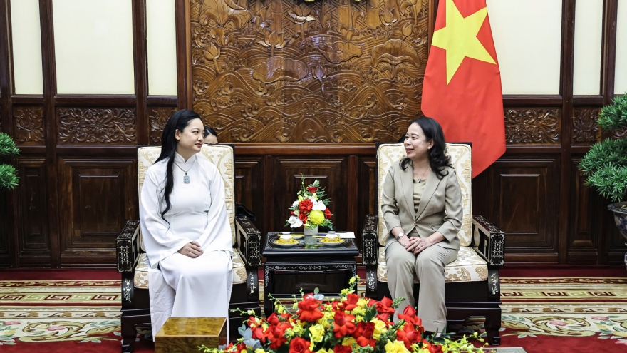 Phó Chủ tịch nước Võ Thị Ánh Xuân tiếp nữ phi hành gia Amanda Nguyễn