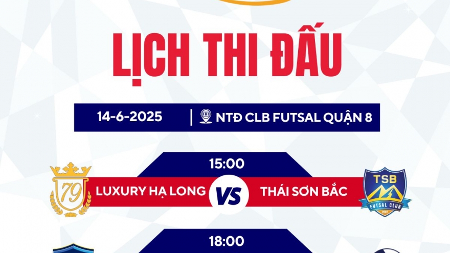 Lịch thi đấu và trực tiếp Giải Futsal HDBank VĐQG 2025 ngày 14/6