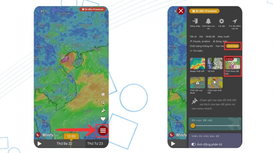 Ứng dụng Windy được tải nhiều nhất để theo dõi bão số 3 (Wipha)