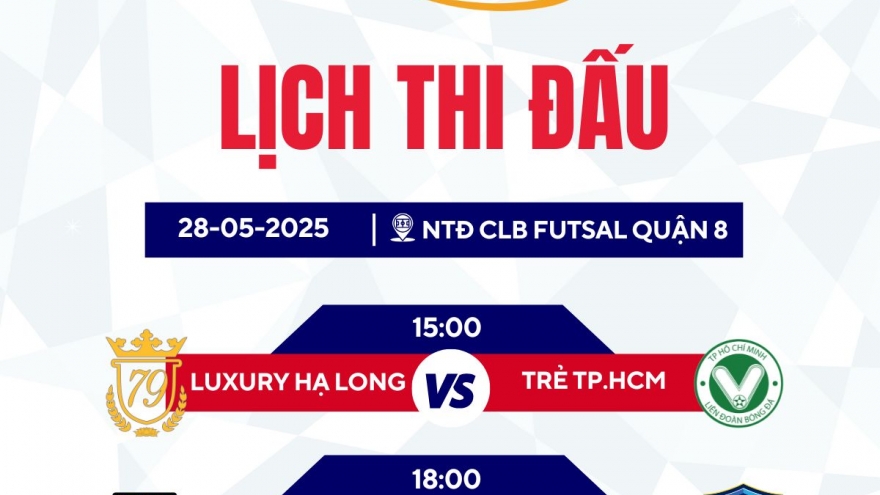 Lịch thi đấu và trực tiếp Giải Futsal HDBank VĐQG 2025 ngày 28/5
